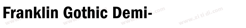 Franklin Gothic Demi字体转换
